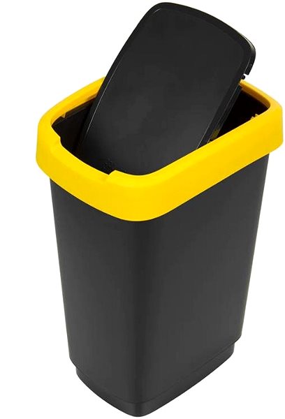 Mülleimer Rotho 3er-Set Abfalleimer zur Mülltrennung TWIST 25 Liter Seitlicher Anblick