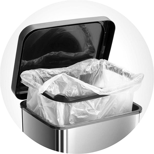 Odpadkový kôš Rotho Odpadkový kôš PASO 20 l – strieborný Vlastnosti/technológia