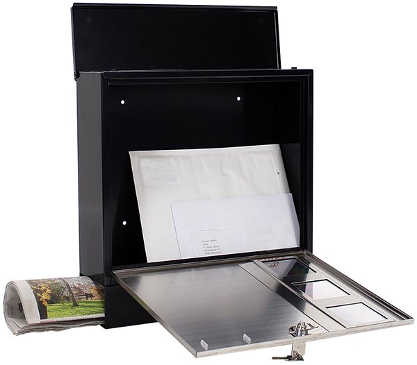 Poštová schránka Rottner Design Mailbox čierna ...