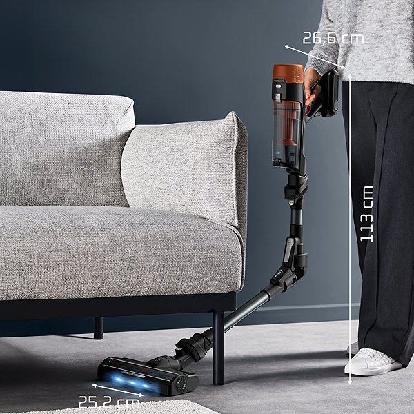 Upright Vacuum Cleaner Rowenta RH7A75E0 X-Force Flex 10.80 Animal Auto 3in1 120 AW ...