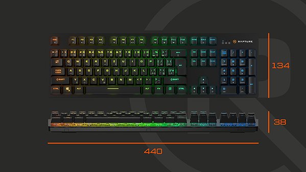 Gaming Keyboard Rapture X-RAY Wireless Gateron G Pro 3.0 Red black - CZ/SK ...