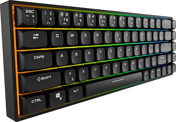 Gaming Keyboard Rapture CHARLIE V2 ULTIMATE, Gateron Silent Red, black - EN/SK ...