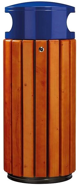 Rubbish Bin Rossignol Zeno 57885 outdoor waste bin - 60 L, wood, blue ...