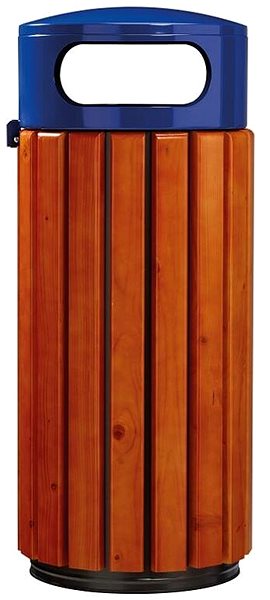 Rubbish Bin Rossignol Zeno 57885 outdoor waste bin - 60 L, wood, blue ...