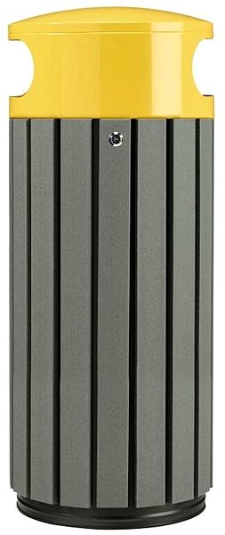 Rubbish Bin Outdoor waste bin Rossignol Zeno Etik 57935, 60 L, yellow ...