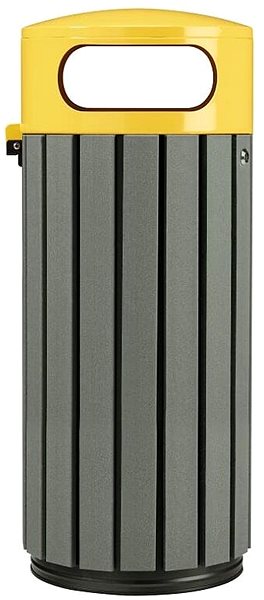 Rubbish Bin Outdoor waste bin Rossignol Zeno Etik 57935, 60 L, yellow ...