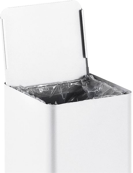 Rubbish Bin Waste bin with lid Caimi Brevetti Centolitri 100 L, white ...