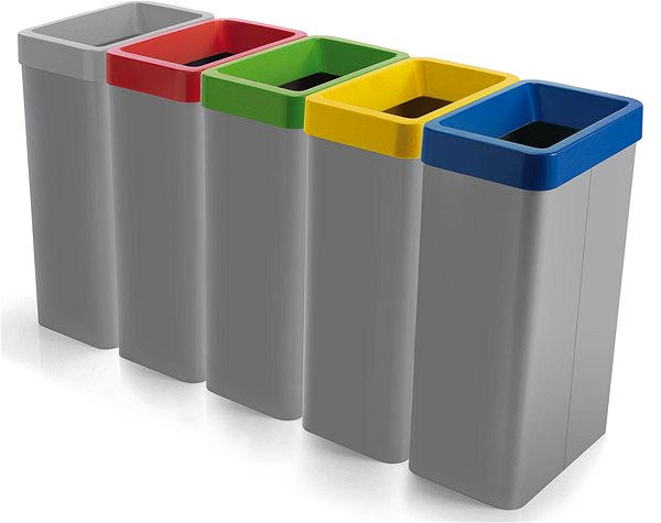 Rubbish Bin Waste bin Caimi Brevetti Maxi G,70 L, green, coloured glass ...
