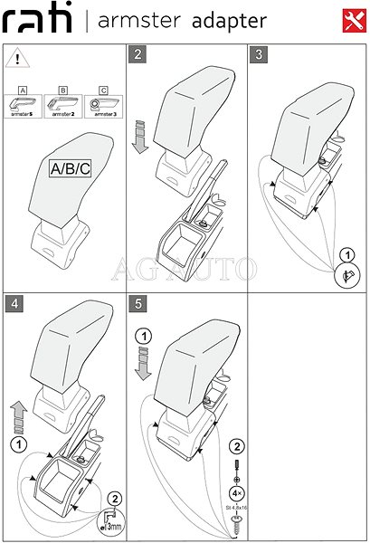Armrest Rati Armster 3 with adapter, Seat Arona, 2018- , .