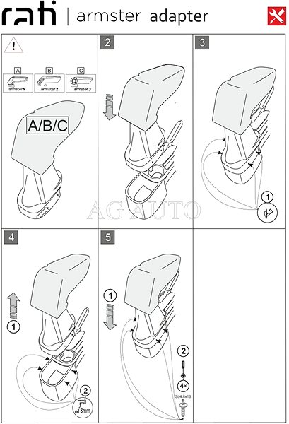 Kartámasz RATI Armster 3 adapterrel, Toyota Yaris, 2011-2014 ...