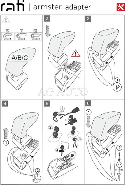 Lakťová opierka Rati Armster 3 s adaptérom, Ford Focus III, 2011 – 2014 ...