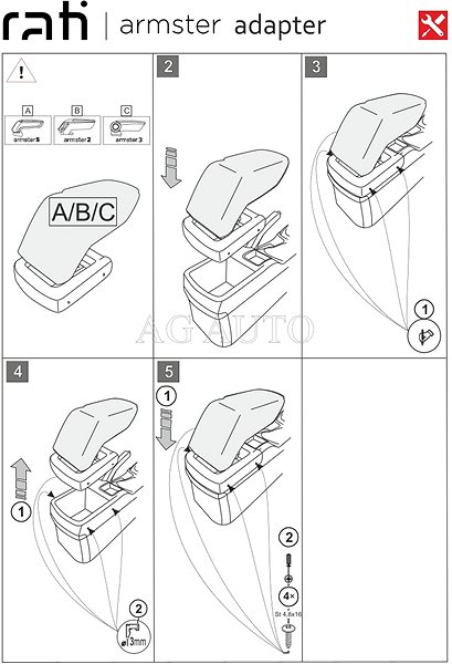 Lakťová opierka Rati Armster 3 s adaptérom, Hyundai i30, 2007 – 2011 ...