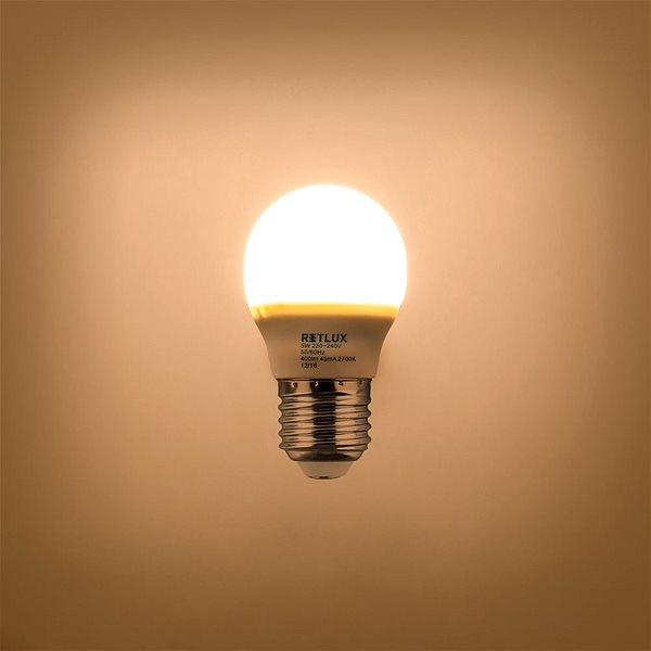 LED Bulb RETLUX RLL 271 G45 E27 miniG 5W WW Features/technology