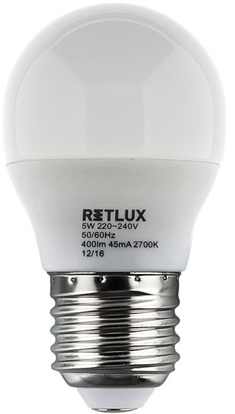 LED Bulb RETLUX RLL 271 G45 E27 miniG 5W WW Screen