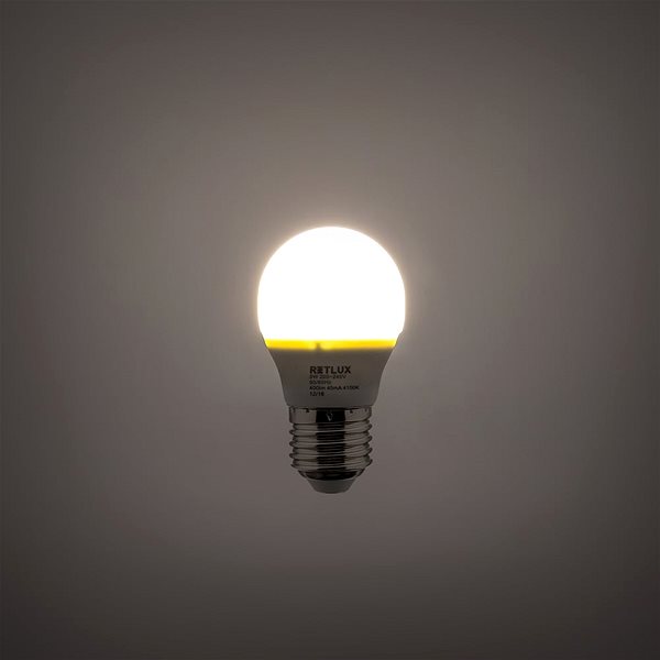 LED Bulb RETLUX RLL 272 G45 E27 miniG 5W CW Features/technology