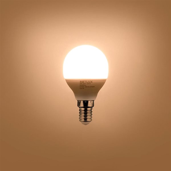 LED Bulb RETLUX RLL 268 G45 E14 miniG 6W WW Features/technology