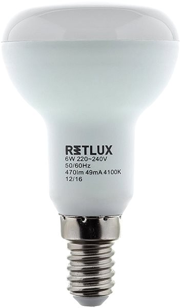 LED Bulb RETLUX RLL 280 R50 E14 Spot 6W CW Screen