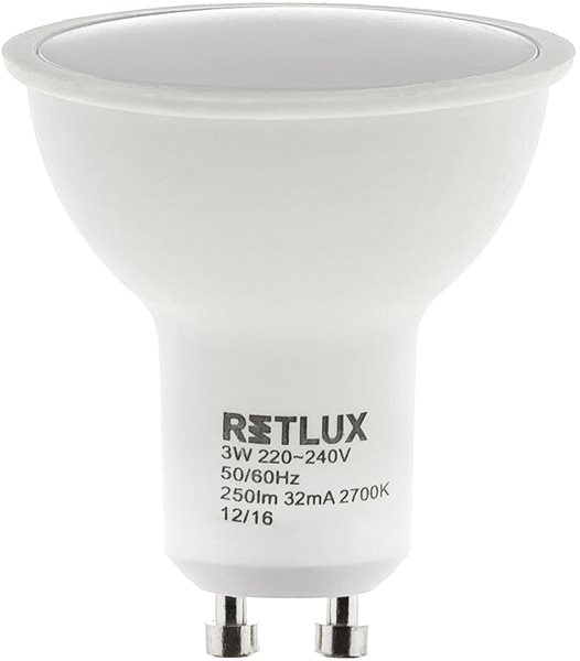 LED žiarovka RETLUX RLL 253 GU10 žiarovka 5 W WW Screen