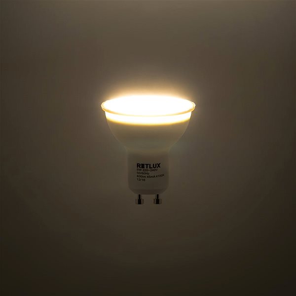 LED žiarovka RETLUX RLL 255 GU10 žiarovka 5 W CW Vlastnosti/technológia