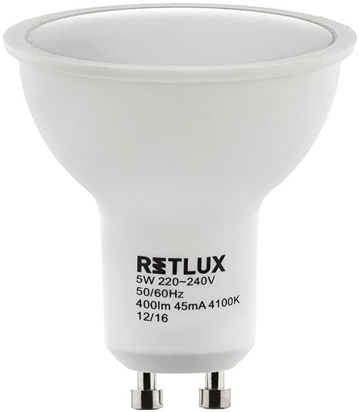LED žiarovka RETLUX RLL 255 GU10 žiarovka 5 W CW Screen