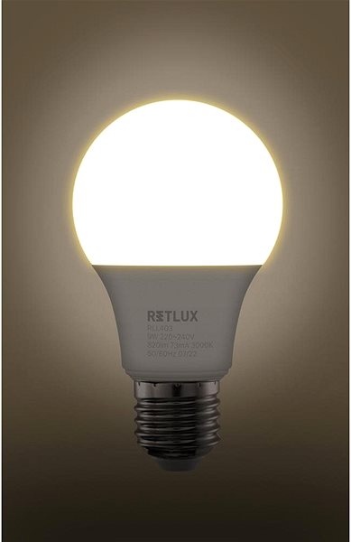 LED izzó RETLUX RLL 403 A60 E27 bulb 9W WW ...