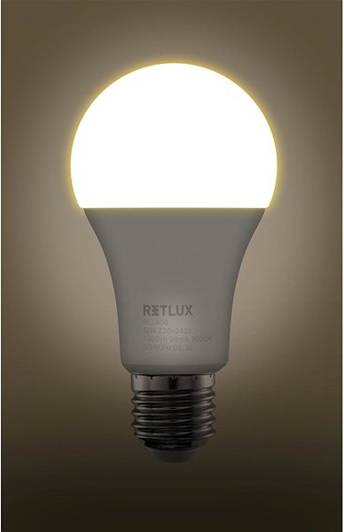 LED žiarovka RETLUX RLL 406 A60 E27 bulb 12W WW ...