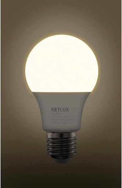 LED žiarovka RETLUX RLL 449 A60 E27 zar. 3 step DIMM 10 W W ...