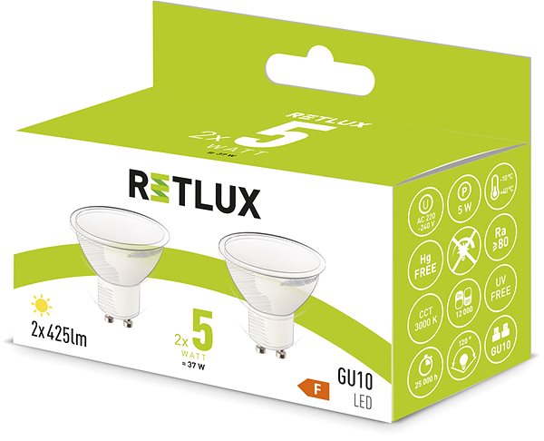 LED žiarovka RETLUX REL 36 LED GU10 2× 5W ...