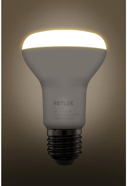 LED izzó RETLUX RLL 465 R63 E27 Spot 8W WW ...