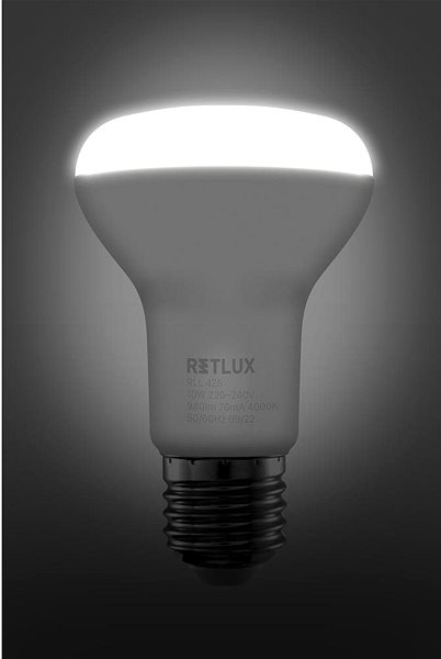 LED-Birne RETLUX RLL 425 R63 E27 Spot 10W CW ...