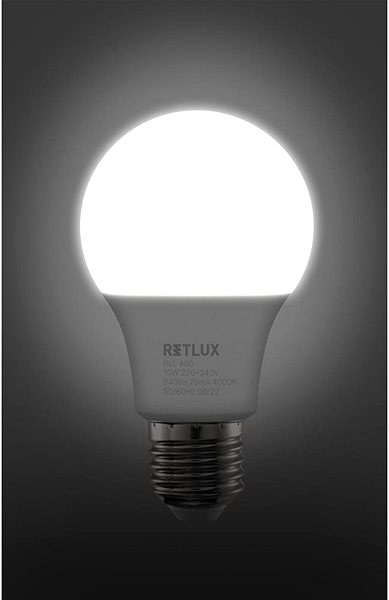 LED-Birne RETLUX RLL 450 A60 E27 zar. 3DIMM 10W CW ...