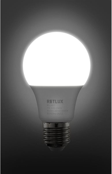 LED žiarovka RETLUX RLL 401 A60 E27 bulb 7 W CW ...