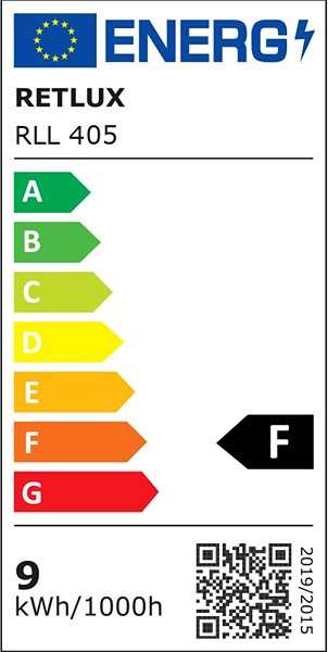 LED žárovka RETLUX RLL 405 A60 E27 bulb 9W DL Energetický štítek