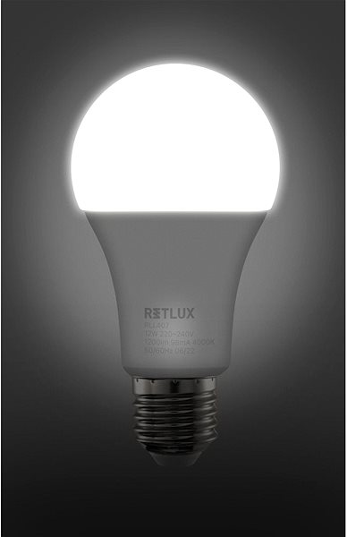 LED žiarovka RETLUX RLL 407 A60 E27 bulb 12 W CW ...