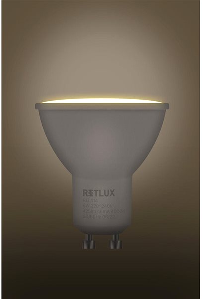 LED žárovka RETLUX RLL 414 GU10 bulb 5W CW ...