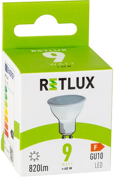 LED izzó RETLUX RLL 418 GU10 bulb 9W CW ...