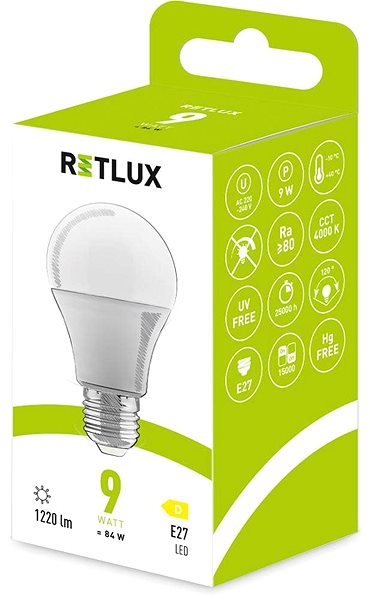 LED-Birne RETLUX RLL 604 A60 E27 bulb 9W CW D ...