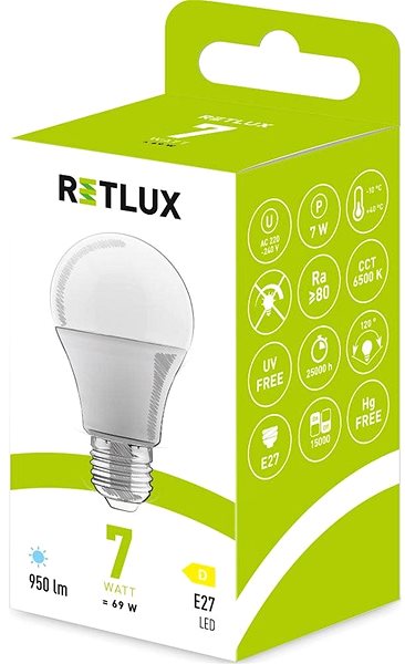 LED-Birne RETLUX RLL 602 A60 E27 bulb 7W DL D ...