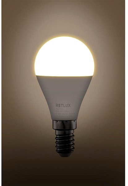 LED-Birne RETLUX RLL 632 G45 E14 miniG 6W WW D ...