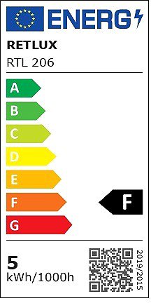 Tischlampe RETLUX RTL 206 Energielabel