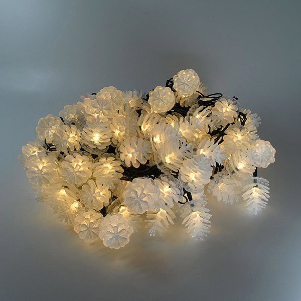 Lichterkette RETLUX RXL 371 Tannenzapfen 80 LED WW 20 + 5 m ...