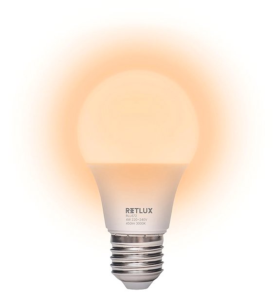 LED izzó Retlux RLL 672 A60 E27 izzó, 4W, WW, D ...