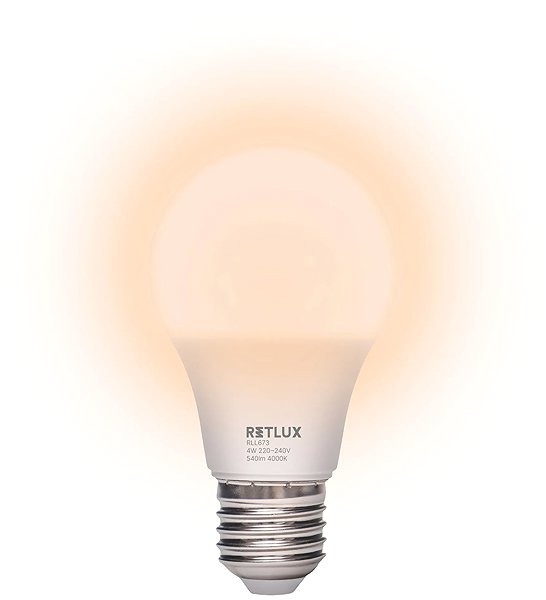LED-Birne RETLUX RLL 673 A60 E27 Glühbirne 4 W CW D ...