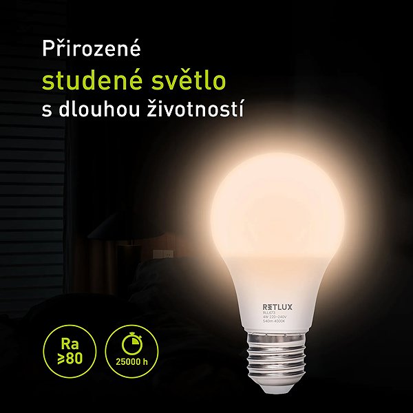 LED-Birne RETLUX RLL 673 A60 E27 Glühbirne 4 W CW D ...