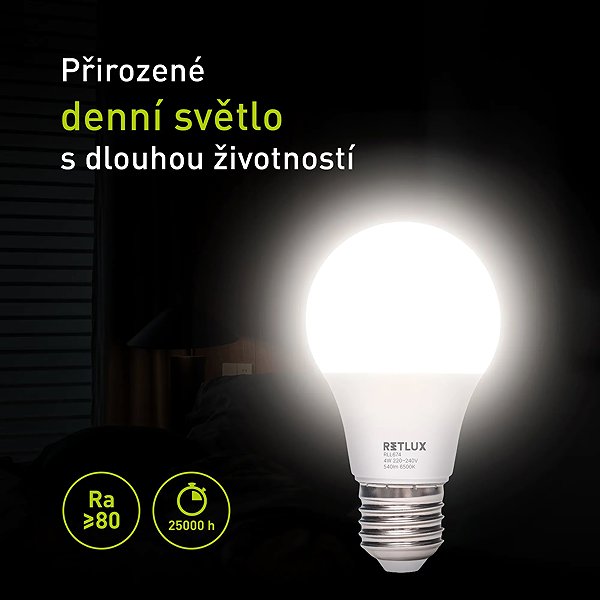 LED-Birne RETLUX RLL 674 A60 E27 Glühbirne 4 W DL D ...