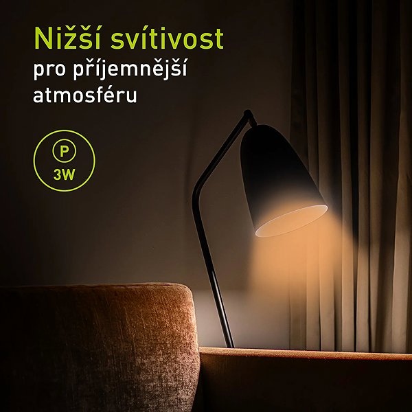 LED izzó Retlux RLL 675 C37 E14 gyertya, 3W, WW, D ...