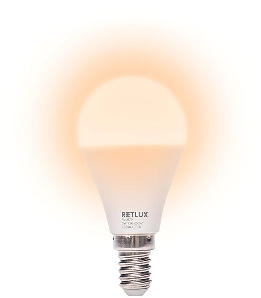 LED žiarovka RETLUX RLL 679 G45 E14 miniG 3 W CW D ...