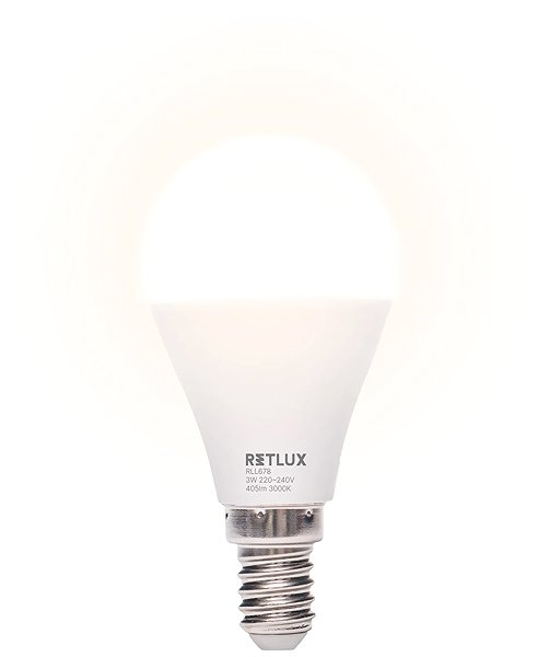 LED-Birne RETLUX RLL 680 G45 E14 miniG 3 W DL D ...