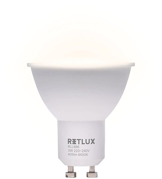LED-Birne RETLUX RLL 686 GU10 Glühbirne 3 W DL W D ...