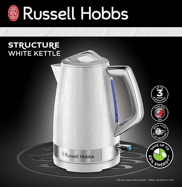 Rýchlovarná kanvica Russell Hobbs 28080-70 Structure Kettle White Vlastnosti/technológia